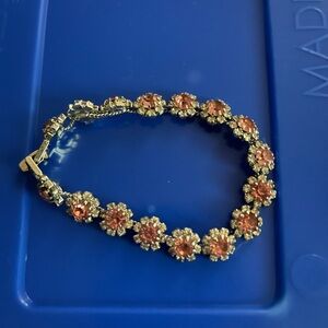 Elegant Pink Floral Bracelet